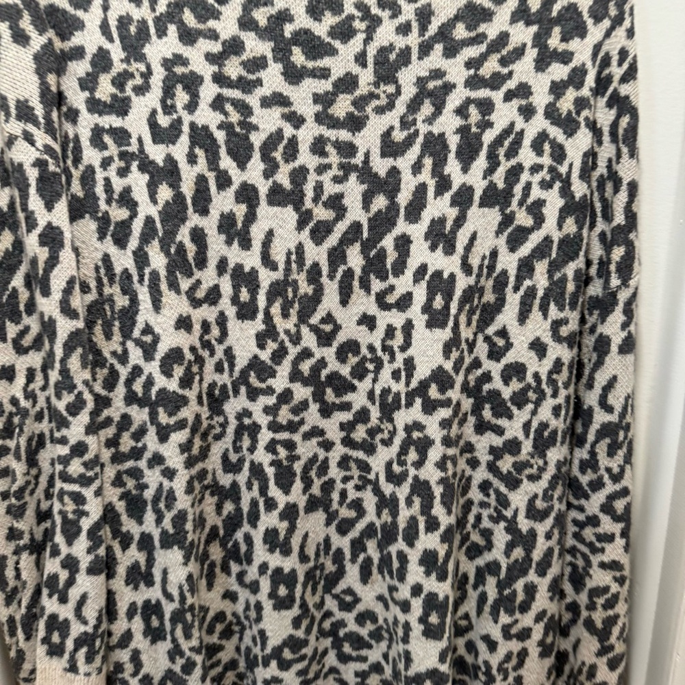 Loft Leopard Turtleneck Sweater Dress - Picture 4 of 7